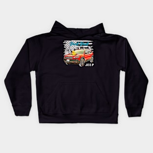 Jeep Trailhawk Car Form Vintage Artwork Kids Hoodie